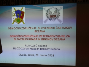 RLS (Redna letna Skupščina) OZSČ SEŽANA in RLOZ (Redni letno Občni zbor) OZVVS SEŽANA