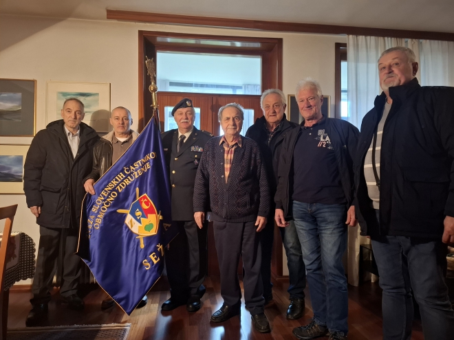 Obisk 100-letnega častnega člana OZSČ Sežana   Dr. Benjamina JOGAN